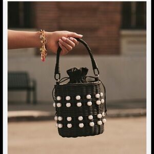 Kate Spade x Target Collab Pearl Embellished Basket Bucket Bag